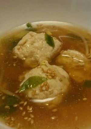 【最強鶏肉種】ゴロッと鶏つみれ中華スープ-レシピのメイン写真