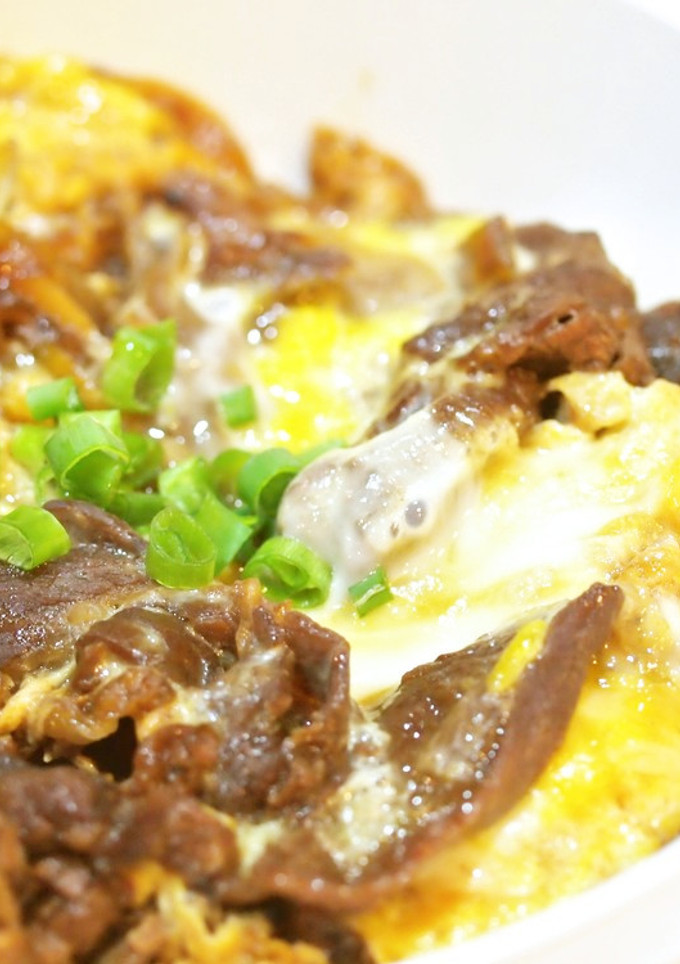 簡単とろとろ半熟卵とじ牛丼♪-レシピのメイン写真