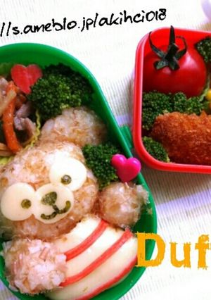 簡単　ダッフィー／キャラ弁-レシピのメイン写真