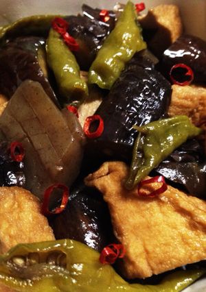 なす、ししとう、厚揚げこんにゃくの甘辛煮-レシピのメイン写真