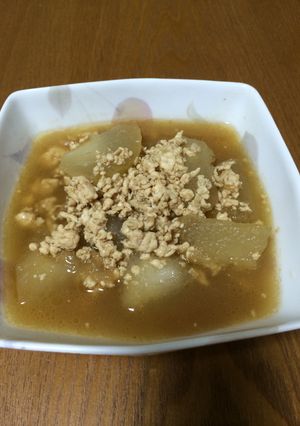 優し〜い味♡①冬瓜と鶏挽肉の煮物-レシピのメイン写真