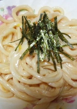 レンジで簡単♪濃厚！バタマヨうどん♡-レシピのメイン写真