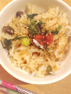 しらすとだだ茶豆のさっぱり炊き込みご飯-レシピのメイン写真