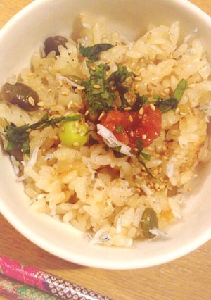 しらすとだだ茶豆のさっぱり炊き込みご飯-レシピのメイン写真