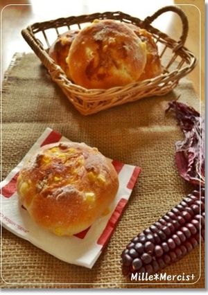 焦がし醤油のバターコーンパン-レシピのメイン写真