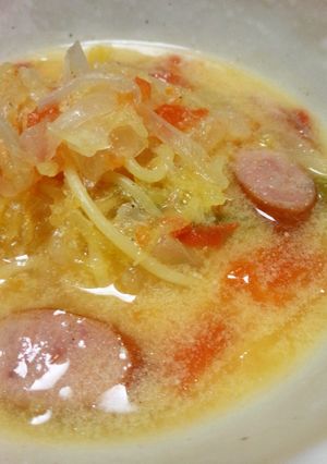 簡単！そうめんカボチャで★スープパスタ♪-レシピのメイン写真