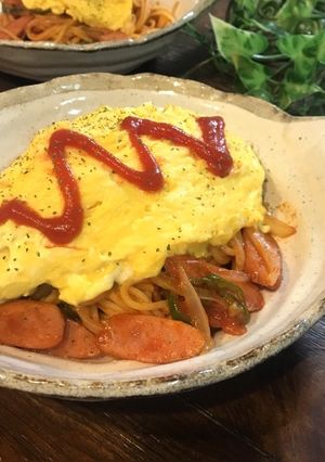 簡単めちゃうま♡オムナポリタン-レシピのメイン写真