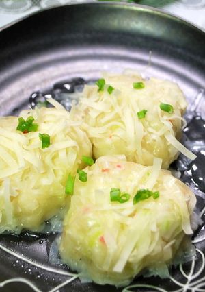 レンジで♪　蟹入りすり身で花しゅうまい-レシピのメイン写真
