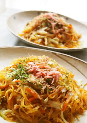 そうめん南瓜で♪フェイク焼きそば-レシピのメイン写真