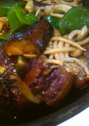 ナス　ピーマン　シメジのポン酢炒め煮-レシピのメイン写真