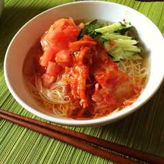 รูปของ ぶっかけ韓国冷麺風そうめん