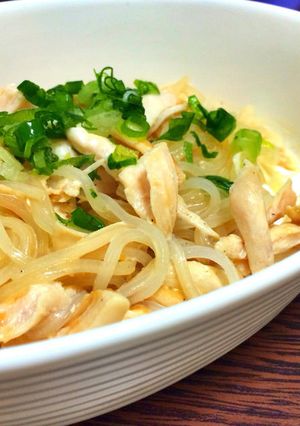 鶏ささみとマロニーの梅マヨポン酢和え-レシピのメイン写真