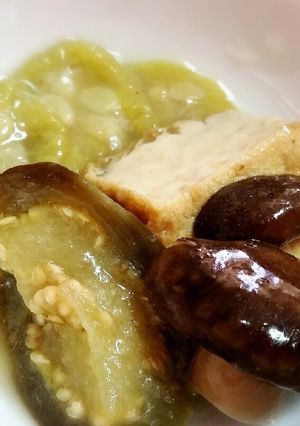 夏バテ予防♪へちまと茄子の含め煮-レシピのメイン写真