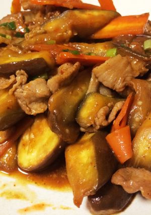 なすと豚肉のピリ辛味噌炒め-レシピのメイン写真