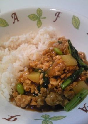 鶏ひき肉と小松菜のカレー-レシピのメイン写真
