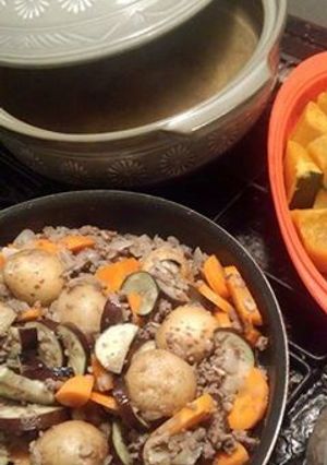 夏野菜・土鍋でスープカレー風-レシピのメイン写真