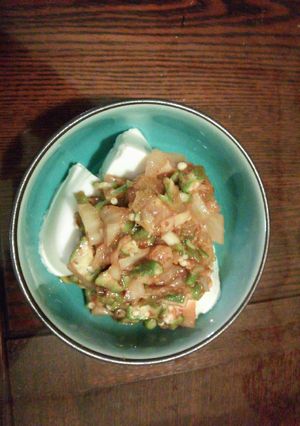 おつまみに。冷奴☆オクラ&キムチのせ-レシピのメイン写真