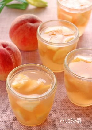 旬の白桃を存分に味わう✿白桃ゼリー✿-レシピのメイン写真