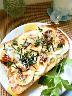 玉葱×茹で卵のトースト 和風ソース味。-レシピのメイン写真