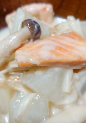 アーモンドミルクで鮭の西京白味噌煮-レシピのメイン写真