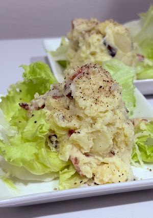 レンジとグリルで作るベーコンポテトサラダ-レシピのメイン写真