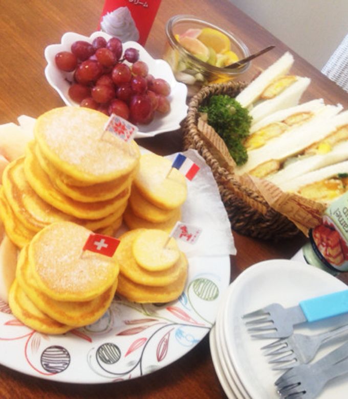 野菜ジュースパンケーキ♪モーニング。-レシピのメイン写真
