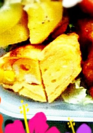 コーンとかにかまの甘口玉子焼き-レシピのメイン写真