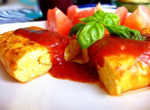 ふっかふか♡卵×豆腐のチーズオムレツ！-レシピのメイン写真