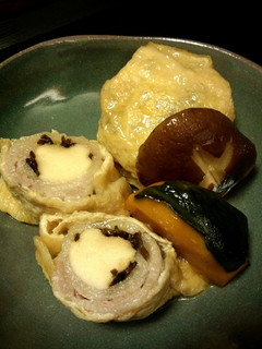 豚と塩昆布に巻かれた高野豆腐の油揚げ煮-レシピのメイン写真