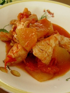 冬瓜と鶏肉のトマト煮-レシピのメイン写真