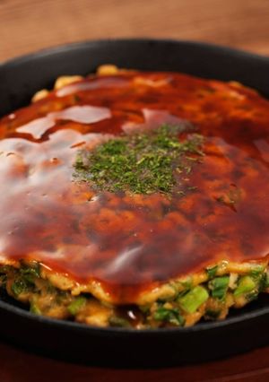 フライパンで簡単！山芋でねぎ焼き-レシピのメイン写真