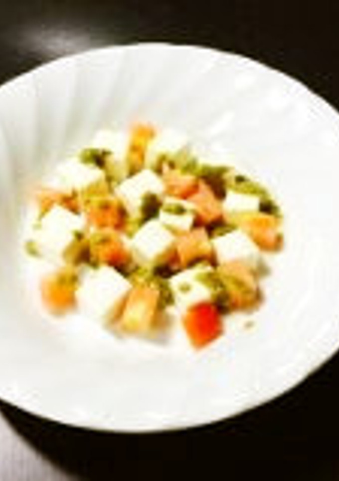 お豆腐とトマトのもずくと大葉のソース-レシピのメイン写真
