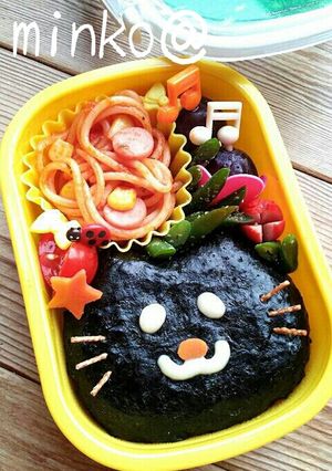 簡単キャラ弁･デコ弁 黒猫ちゃん♪-レシピのメイン写真