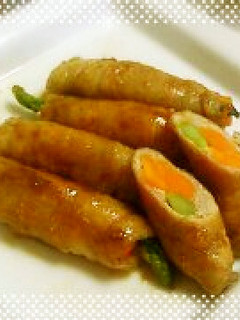 明太子と野菜の肉巻き♪-レシピのメイン写真