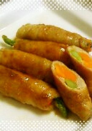 明太子と野菜の肉巻き♪-レシピのメイン写真