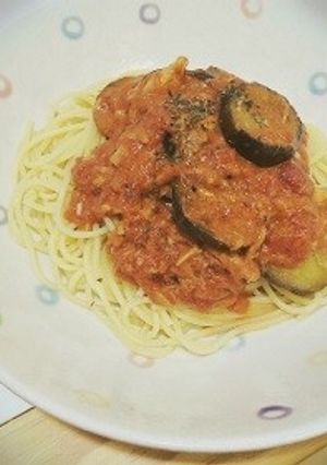 なすとツナのトマトクリームパスタ-レシピのメイン写真
