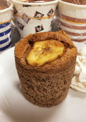 ノンオイル！紙コップdeバナナシフォン-レシピのメイン写真
