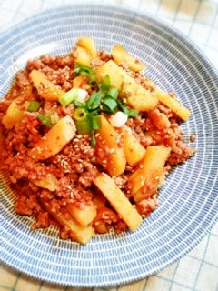 ピリッと☆豚挽肉とじゃがいもの豆板醤炒め-レシピのメイン写真