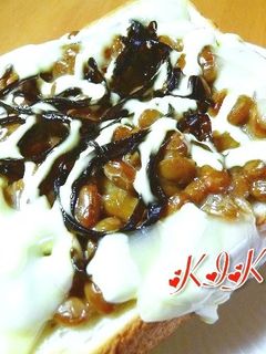 納豆塩こんぶチーズトースト-レシピのメイン写真