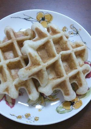 卵なし♪豆腐でＨＭでふんわ~りワッフル-レシピのメイン写真