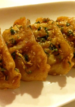 簡単美味リメイク☆揚げ餃子のネギ甘酢あえ-レシピのメイン写真