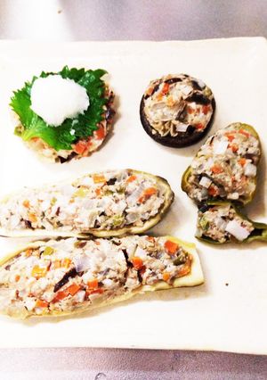 ☆ヘルシー☆野菜の肉詰め☆蒸し料理☆-レシピのメイン写真