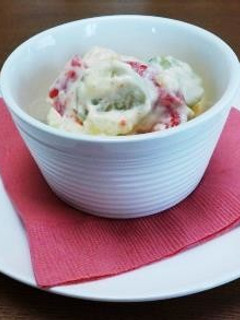 介護食【下蒸し胡瓜とパプリカのサラダ】-レシピのメイン写真