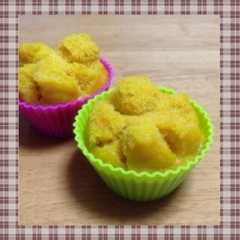 รูปของ HMと野菜ジュースで簡単蒸しパン