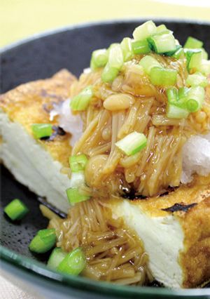 なめ茸のせ厚揚げ-レシピのメイン写真