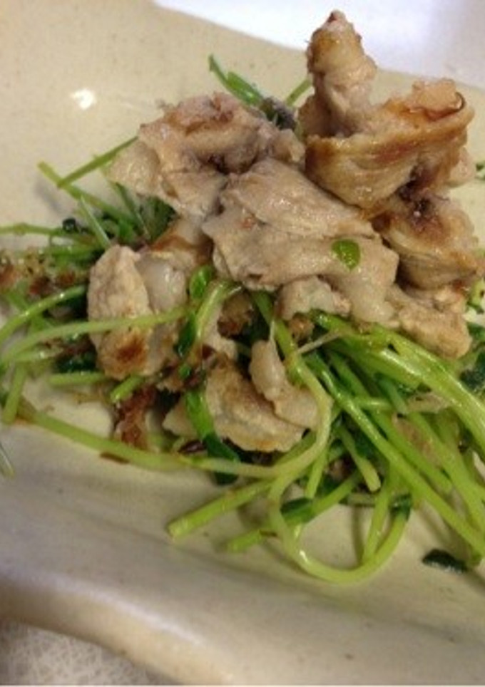豚バラと豆苗のおかか炒め-レシピのメイン写真