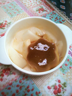梨プリン乗せ-レシピのメイン写真