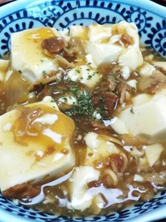 介護食【牛丼の素で簡単!肉豆腐】-レシピのメイン写真