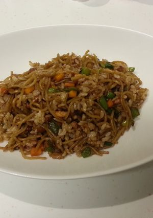 ネバネバしない・納豆そばめし-レシピのメイン写真
