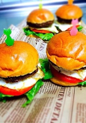てりたまバーガー♡-レシピのメイン写真